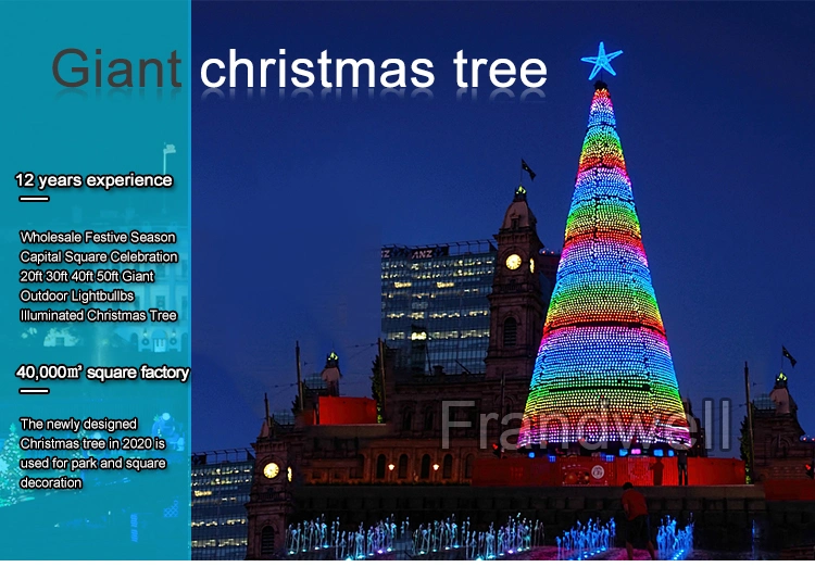 10m Artificial Giant Christmas Tree and LED Lights for Square Decoration