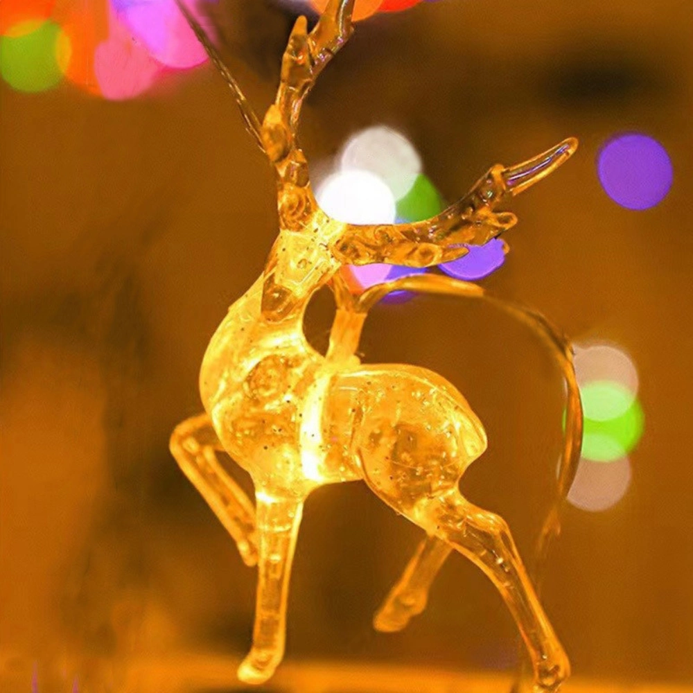 Holiday Lighted Glitter LED Light Reindeer Match Christmas Atmosphere Ci24755