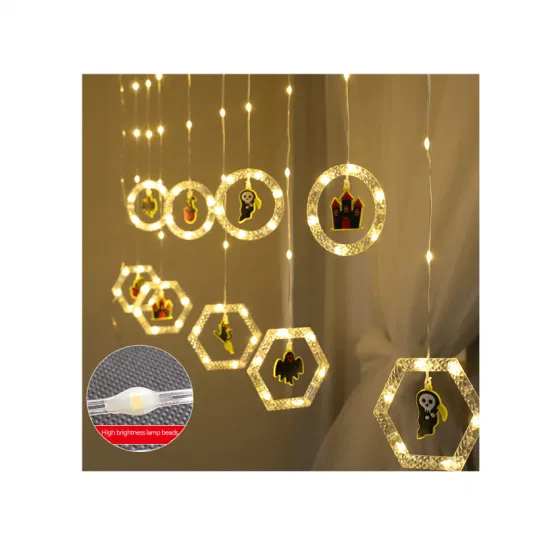 Creative 3D Hanging LED Christmas Decoration Light Christmas Suction Cup Lights Window Decorative Holiday Light Solar Light